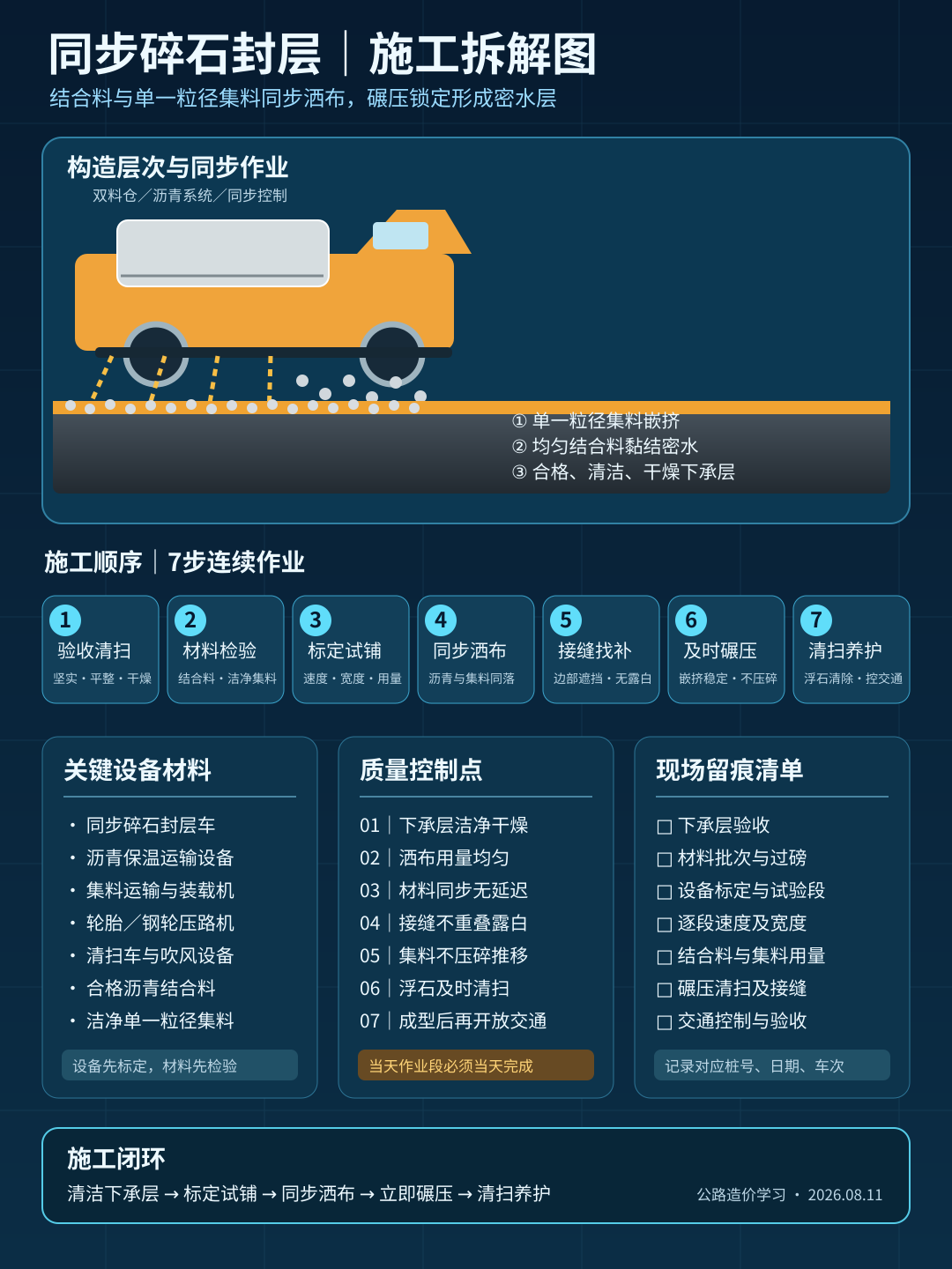 同步碎石封层施工拆解图