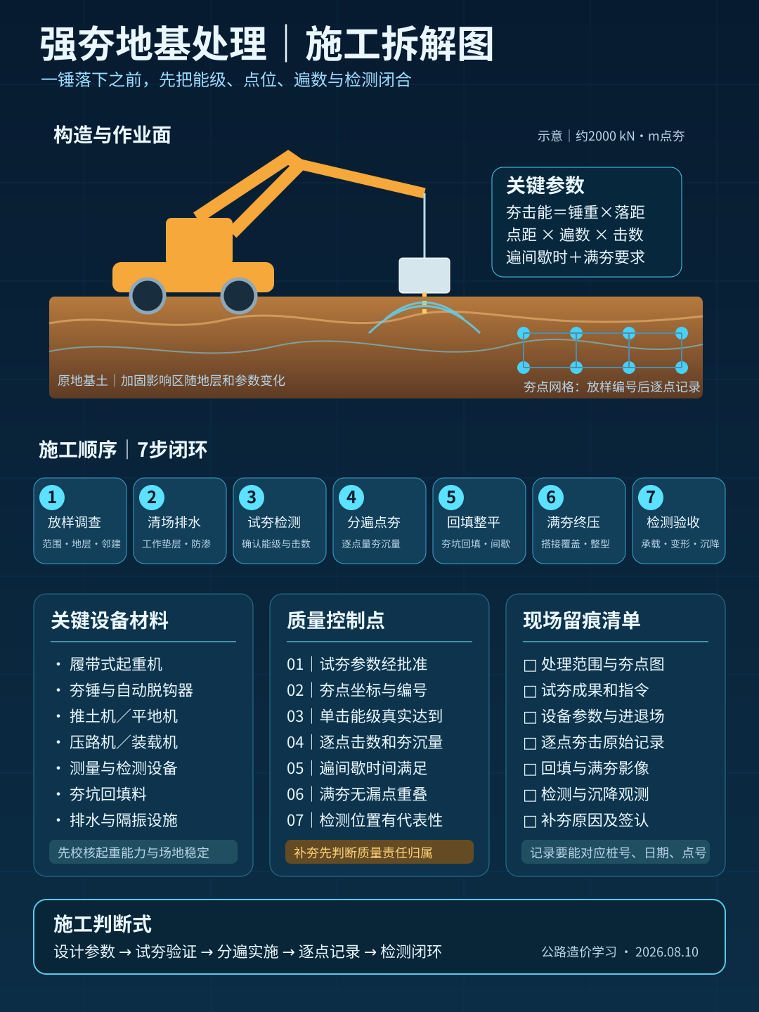 强夯地基处理施工拆解图